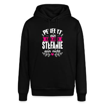 Stefanie - Perfekt Sein Kann Jeder Stefanie Nicht - Stanley/Stella Unisex Hoodie SOUNDER - Schwarz - Vorne - Alina (178cm) & Michal (187cm)