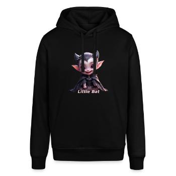 Fledermaus - Stanley/Stella Unisex Hoodie SOUNDER - Schwarz - Vorne - Alina (178cm) & Michal (187cm)