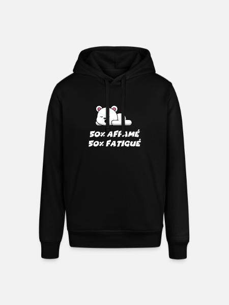 50% affamé 50% fatigué - Sweat à capuche SOUNDER Stanley/Stella Unisexe - noir