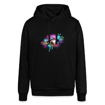 Schildkröte - Stanley/Stella Unisex Hoodie SOUNDER - Schwarz - Vorne - Alina (178cm) & Michal (187cm)