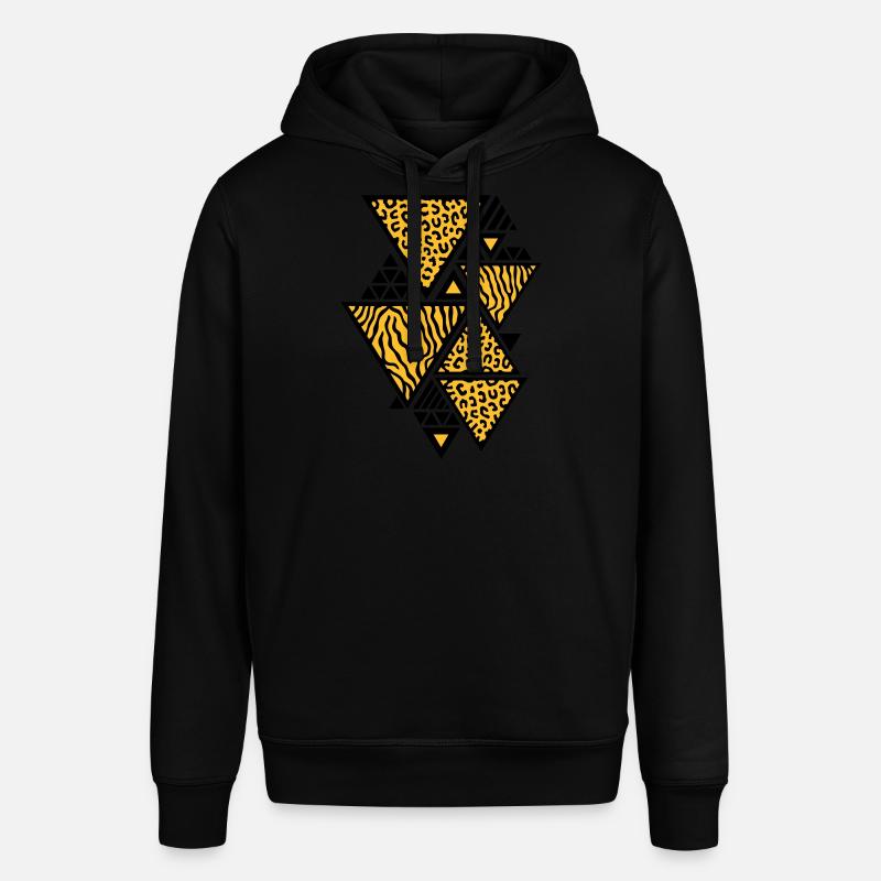 Triangle pattern (Tiger / Leopard) - Stanley/Stella SOUNDER Unisex Hoodie - black