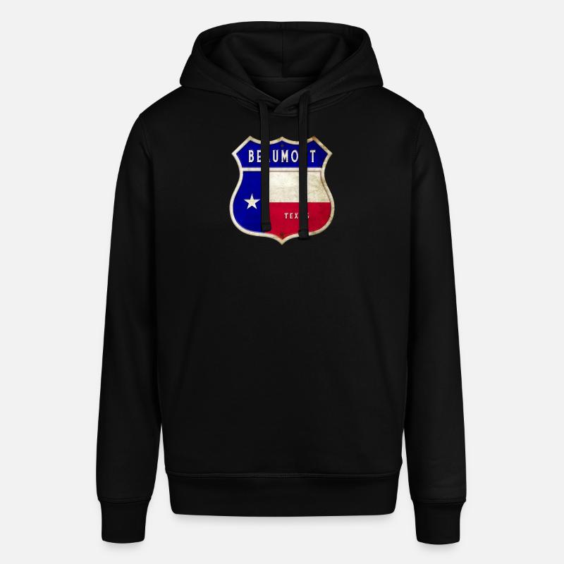 Drapeaux de l'écusson Beaumont Texas - Sweat à capuche SOUNDER Stanley/Stella Unisexe - noir