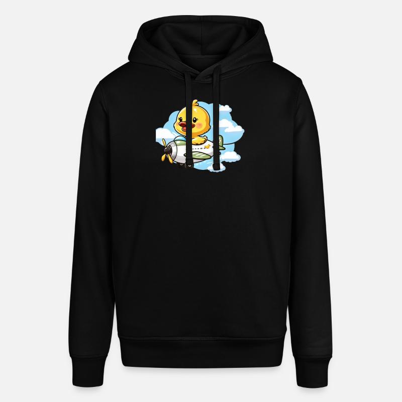Conception mignonne de canard aviateur - Sweat à capuche SOUNDER Stanley/Stella Unisexe - noir