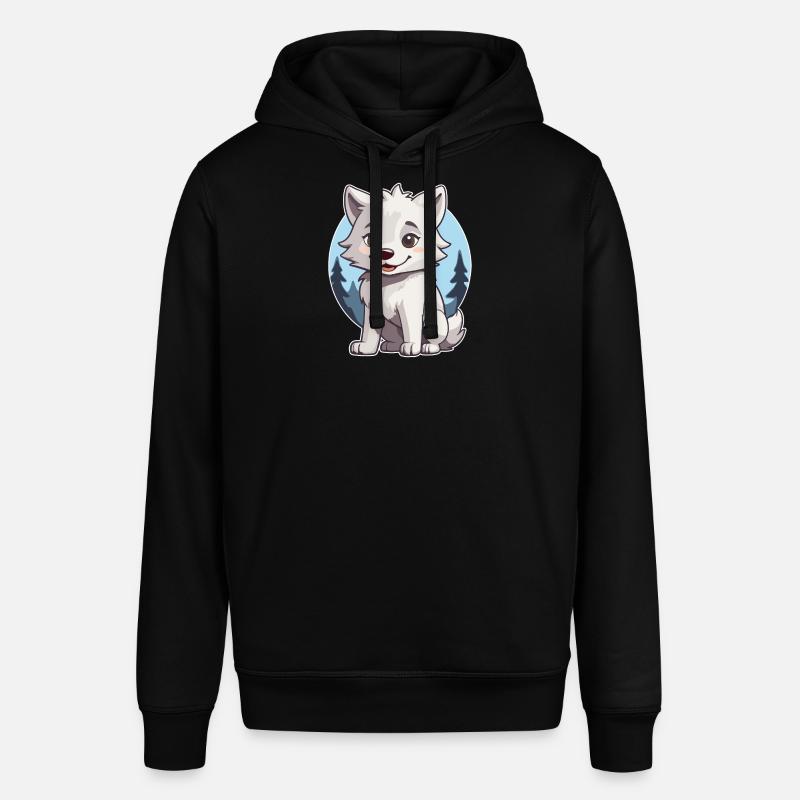 Niedlicher Wolf oder Hund Husky - Stanley/Stella Unisex Hoodie SOUNDER - Schwarz