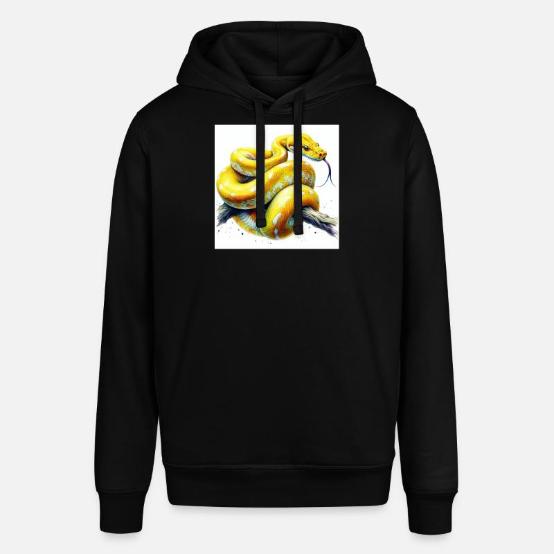 Yellow python - Stanley/Stella SOUNDER Unisex Hoodie - black