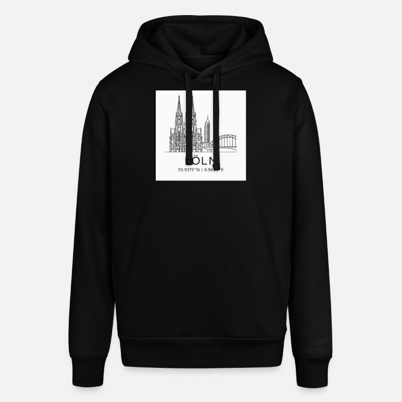 Silhouette d’art lineal de Cologne - Sweat à capuche SOUNDER Stanley/Stella Unisexe - noir