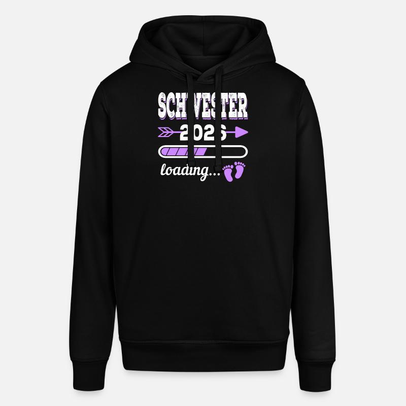 Schwester 2026 Loading Geburt Geschenkidee - Stanley/Stella Unisex Hoodie SOUNDER - Schwarz