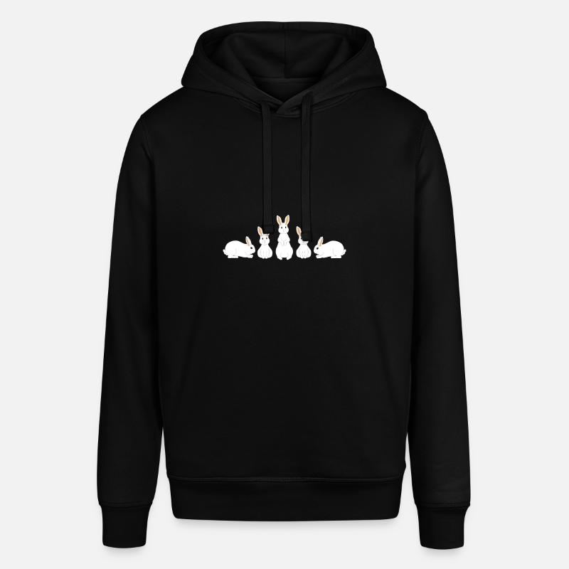 5 lapins blancs - Sweat à capuche SOUNDER Stanley/Stella Unisexe - noir