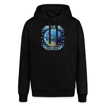 Sea Zoologist Scientist Marine Biology - Stanley/Stella Unisex Hoodie SOUNDER - Schwarz - Vorne - Alina (178cm) & Michal (187cm)