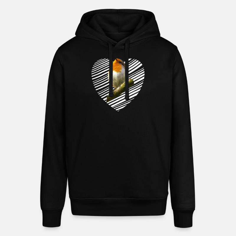 Rotkehlchen Singvogel - Stanley/Stella Unisex Hoodie SOUNDER - Schwarz