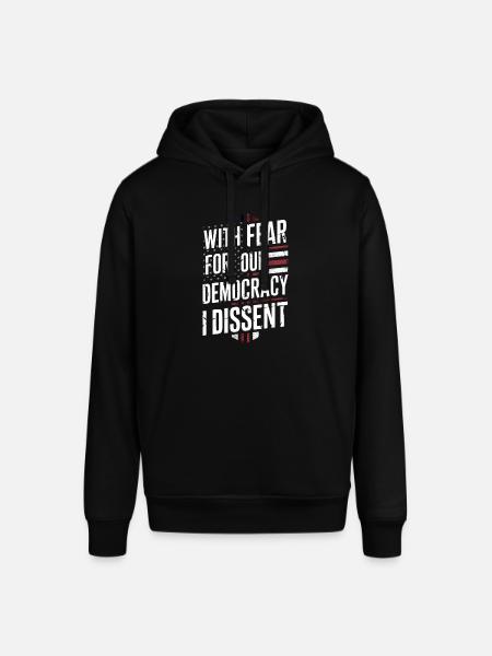 Med fruktan för vår demokrati har jag en avvikande mening Funny - Luvtröja SOUNDER unisex från Stanley/Stella - svart