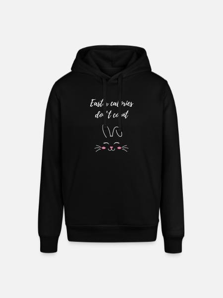 Bunny Easter Saying Gift - Stanley/Stella SOUNDER Unisex Hoodie - black