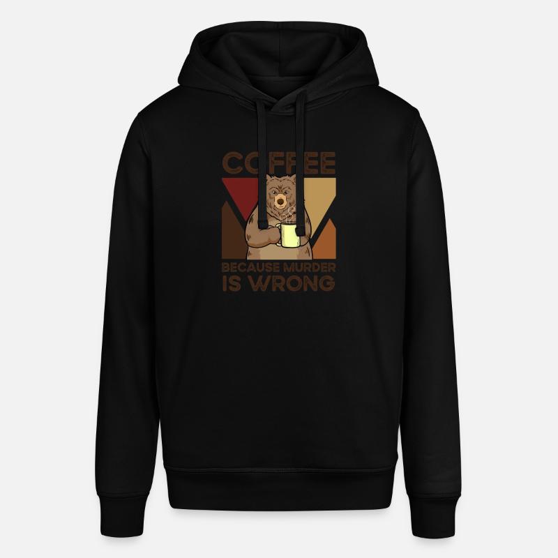 Coffee Because Murder Is Wrong - Sweat à capuche SOUNDER Stanley/Stella Unisexe - noir