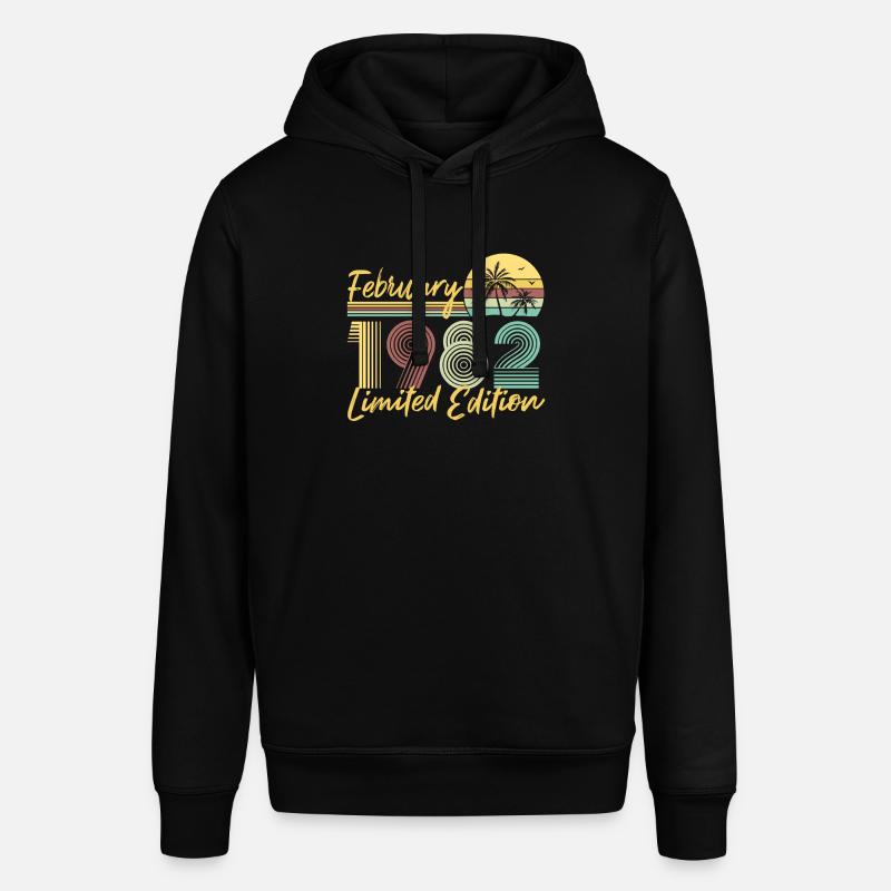 Février 1982 Édition limitée - Sweat à capuche SOUNDER Stanley/Stella Unisexe - noir