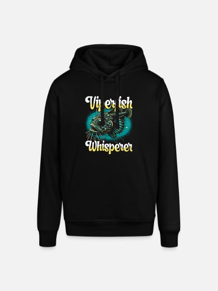 Uhyggelig, dybhav, hugorm, lystfisker, havbiolog - Stanley/Stella SOUNDER unisex hoodie - sort