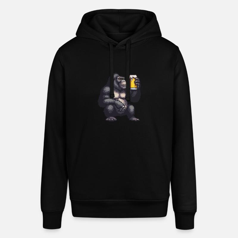 Bière Gorilla Pixel - Sweat à capuche SOUNDER Stanley/Stella Unisexe - noir