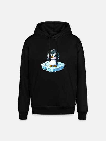 Penguin, Melting Ice, South Pole - Stanley/Stella SOUNDER Unisex Hoodie - black