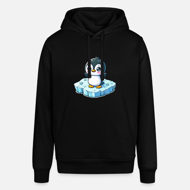 Pinguin, Schmelzendes Eis, Südpol - Stanley/Stella Unisex Hoodie SOUNDER - Schwarz