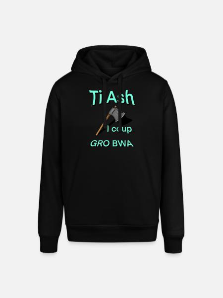 Ti ash i coup gro bwa proverb creole 974 - Stanley/Stella SOUNDER Unisex Hoodie - black