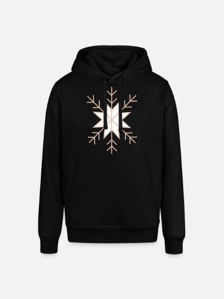 Schneeflocken - Stanley/Stella Unisex Hoodie SOUNDER - Schwarz