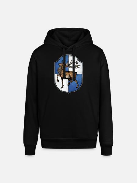 Våbenskjold Hirsch - Stanley/Stella SOUNDER unisex hoodie - sort