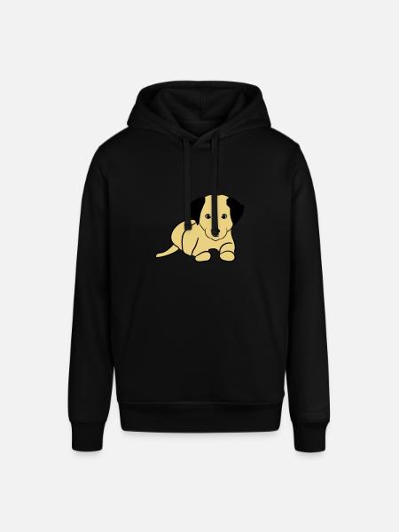 Cute dog, pochen - Stanley/Stella SOUNDER Unisex Hoodie - black
