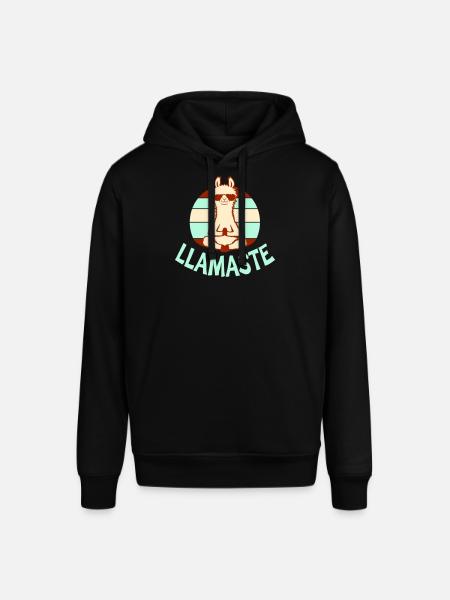 Lama Mediterer Yoga Llamaste Solbriller Retro - Stanley/Stella SOUNDER unisex hoodie - sort