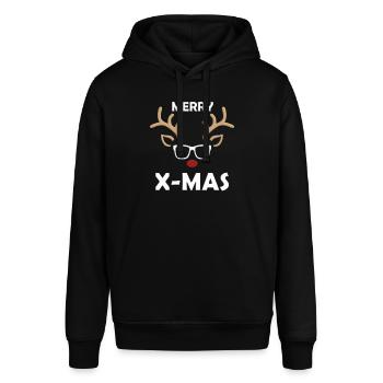 Weihnachten Rentier Merry Christmas - Stanley/Stella Unisex Hoodie SOUNDER - Schwarz - Vorne - Alina (178cm) & Michal (187cm)
