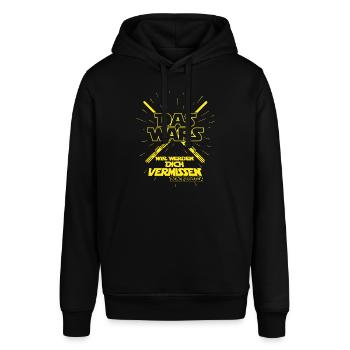 Das wars werden dich vermissen deine Kollegen Job - Stanley/Stella Unisex Hoodie SOUNDER - Schwarz - Vorne - Alina (178cm) & Michal (187cm)