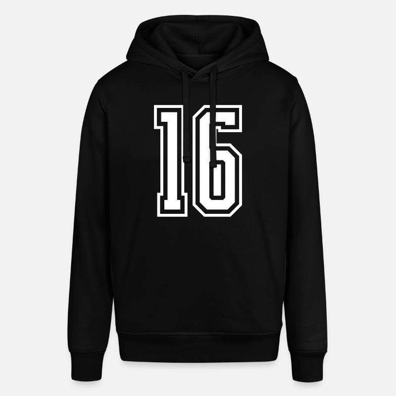 16 Numéro de numéro - Sweat à capuche SOUNDER Stanley/Stella Unisexe - noir