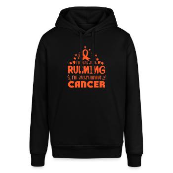 Ich bin dem Leukämiekrebs davongelaufen - Stanley/Stella Unisex Hoodie SOUNDER - Schwarz - Vorne - Alina (178cm) & Michal (187cm)