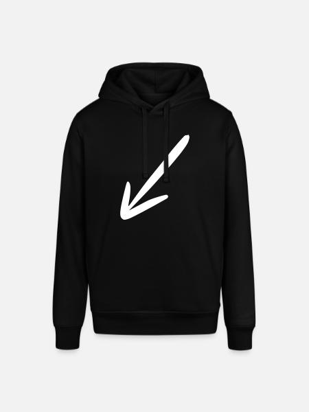 Arrow drawing sketch white - Stanley/Stella SOUNDER Unisex Hoodie - black
