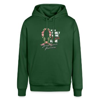 Brustkrebs Schleife Blume Kampf Chemo Geschenk - Stanley/Stella Unisex Hoodie SOUNDER - Flaschengrün - Vorne - Alina (178cm) & Michal (187cm)