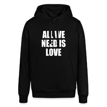 all we need is love - Sweat à capuche SOUNDER Stanley/Stella Unisexe - noir - Devant - Alina (178cm) & Michal (187cm)