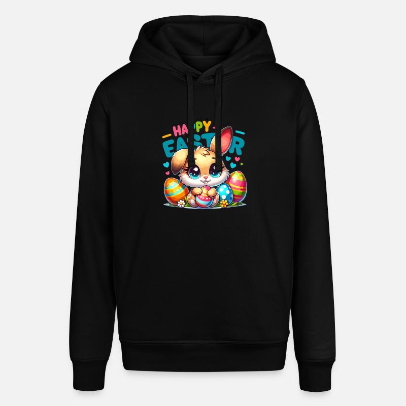 Happy Easter - Easter Bunny Illustration - Stanley/Stella Unisex Hoodie SOUNDER - Schwarz