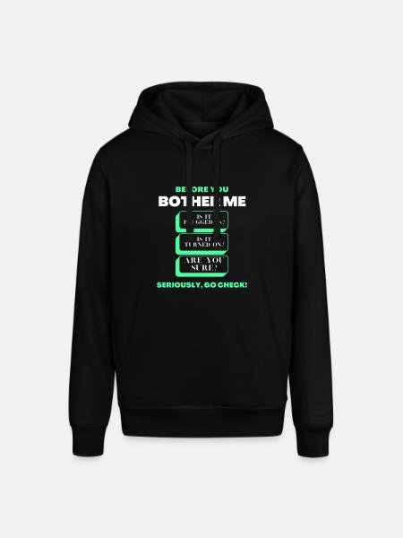 Før du generer mig Funny Tech Support Checklist - Stanley/Stella SOUNDER unisex hoodie - sort