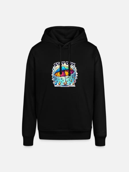 Stay Dry - Umbrella Illustration - Stanley/Stella SOUNDER Unisex Hoodie - black