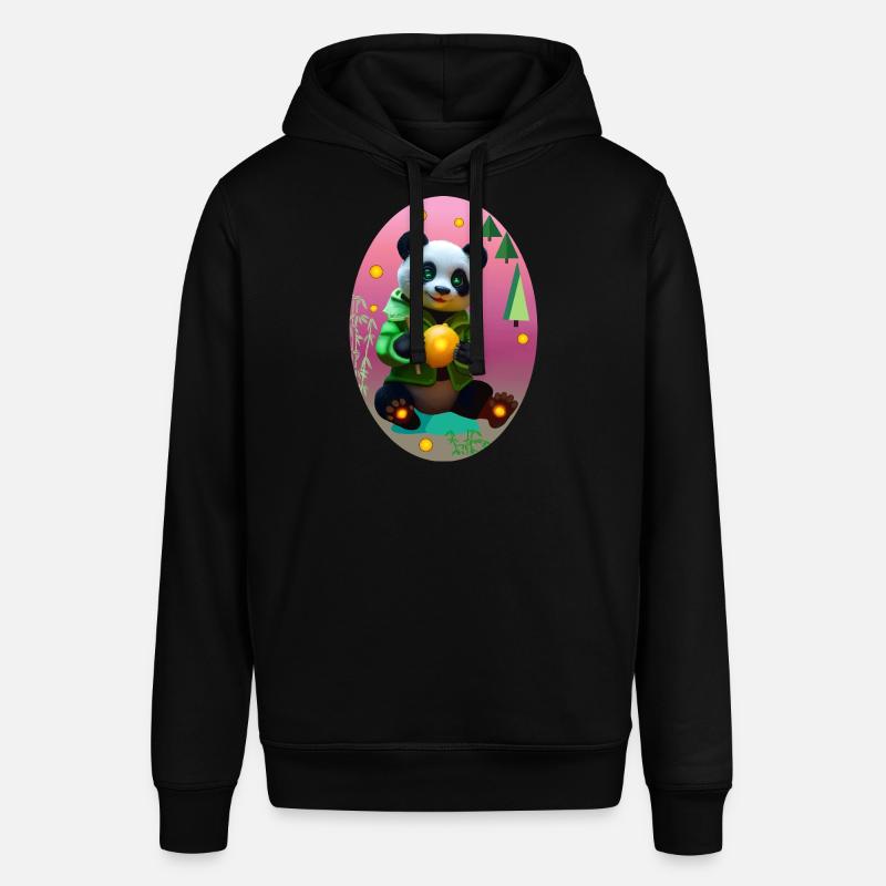Cyber panda avec citron néon - Sweat à capuche SOUNDER Stanley/Stella Unisexe - noir