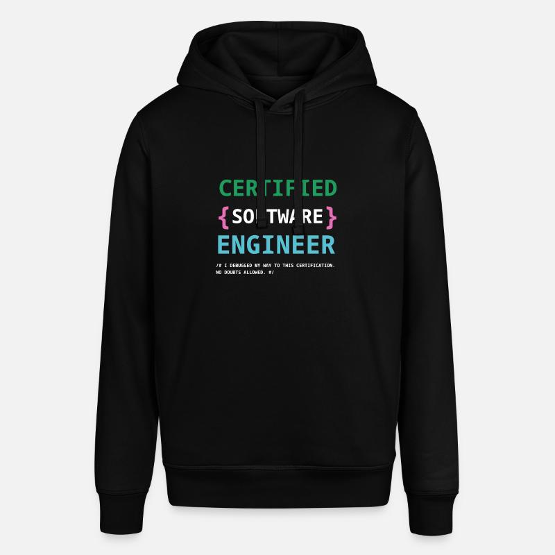 Funny Certified Software engineer - Sweat à capuche SOUNDER Stanley/Stella Unisexe - noir