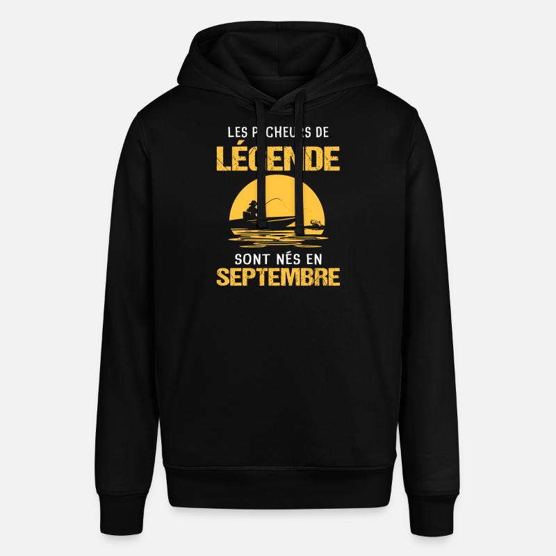 Pêcheur / Anniversaire / Septembre / Cadeau Pêche - Sweat à capuche SOUNDER Stanley/Stella Unisexe - noir