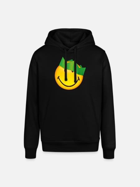 Smiley Green Crown - Stanley/Stella SOUNDER Unisex Hoodie - black