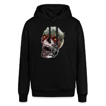 Halloween Gruselmonster - Stanley/Stella Unisex Hoodie SOUNDER - Schwarz - Vorne - Alina (178cm) & Michal (187cm)