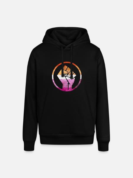 Fist Flag raus Lesbisch - Stanley/Stella Unisex Hoodie SOUNDER - Schwarz