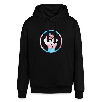 Fist Flag out Transgender - Stanley/Stella Unisex Hoodie SOUNDER - Schwarz - Vorne - Alina (178cm) & Michal (187cm)