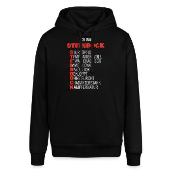 Sternzeichen Steinbock Shirt Sternenbild Geschenk - Stanley/Stella Unisex Hoodie SOUNDER - Schwarz - Vorne - Alina (178cm) & Michal (187cm)