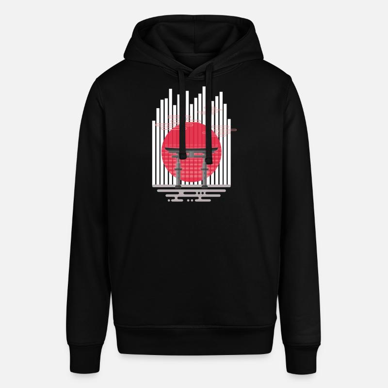 Torii (rayures) 02 - Sweat à capuche SOUNDER Stanley/Stella Unisexe - noir