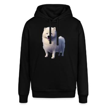 Samoyed Dog - Samoyed - Stanley/Stella SOUNDER Unisex Hoodie - black - Front - Alina (178cm) & Michal (187cm)
