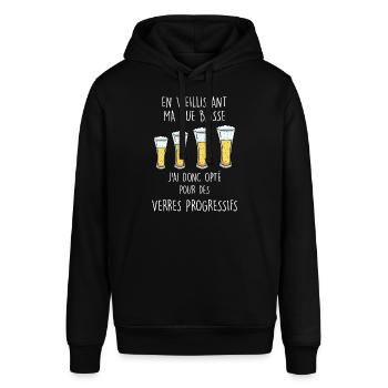 Bières progressives et verre progressifs humour - Sweat à capuche SOUNDER Stanley/Stella Unisexe - noir - Devant - Alina (178cm) & Michal (187cm)