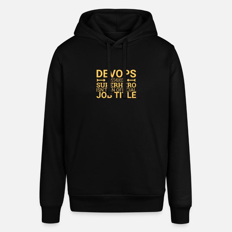 "DevOps Superhero | Softwareentwicklung" - Stanley/Stella Unisex Hoodie SOUNDER - Schwarz