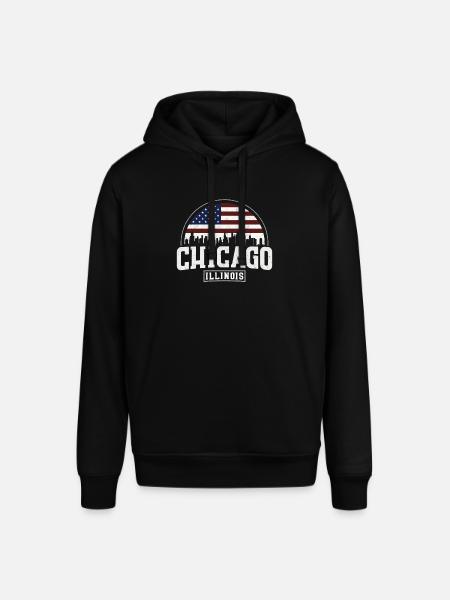 Chicago Skyline - Stanley/Stella Unisex Hoodie SOUNDER - Schwarz